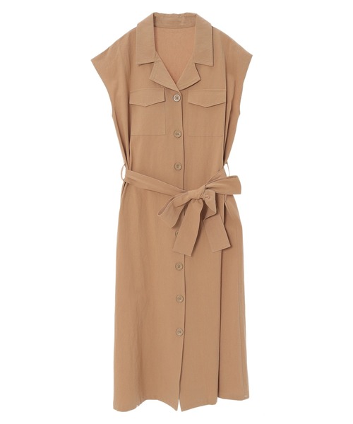 fifth（フィフス）の「ミリタリーシャツワンピース（シャツワンピース・レディース・ベージュ/カーキ・MEDIUM）」の3枚目の写真