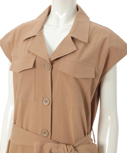 fifth（フィフス）の「ミリタリーシャツワンピース（シャツワンピース・レディース・ベージュ/カーキ・MEDIUM）」の7枚目の写真