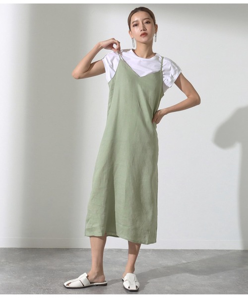 セール Tシャツ フレンチリネンキャミワンピース アンサンブル ワンピース Alluge アルージュ のファッション通販 Zozotown