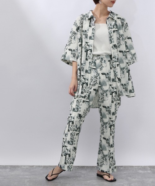 JEANASIS(ジーナシス)の「【SETUP対応】リサイクルコーヒーレギュラーシャツSS/952902(シャツ/ブラウス・レディース・ベージュ/アイボリー/モスグリーン/ブラック系その他・FREE)」の7枚目の写真