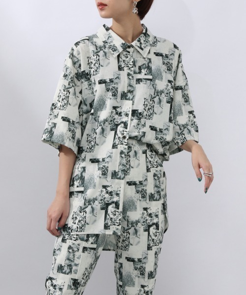 JEANASIS(ジーナシス)の「【SETUP対応】リサイクルコーヒーレギュラーシャツSS/952902(シャツ/ブラウス・レディース・ベージュ/アイボリー/モスグリーン/ブラック系その他・FREE)」の8枚目の写真