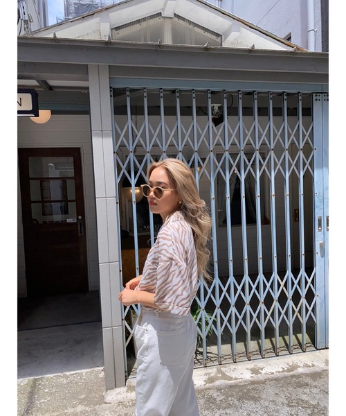 EGOIST（エゴイスト）の「ゼブラ柄半袖シャツ（シャツ/ブラウス・レディース・ライトブラウン/ブラック・FREE）」の6枚目の写真