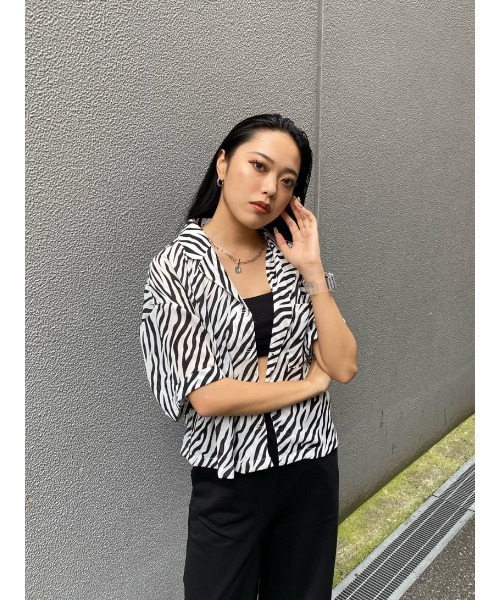 EGOIST（エゴイスト）の「ゼブラ柄半袖シャツ（シャツ/ブラウス・レディース・ライトブラウン/ブラック・FREE）」の20枚目の写真