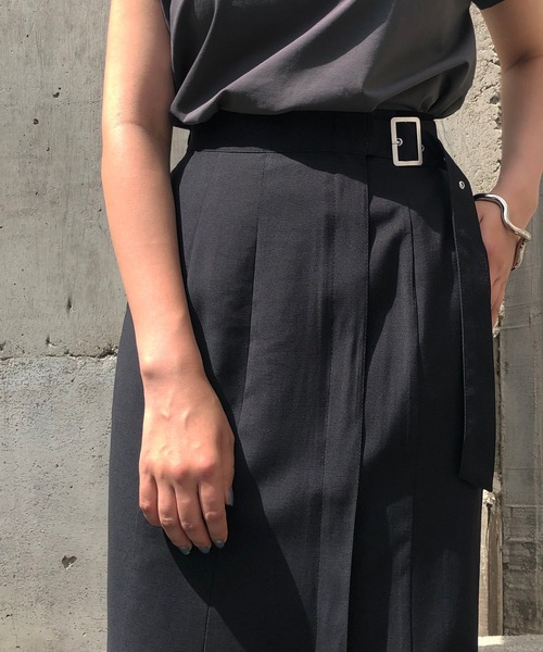 &g'aime（アンジェム）の「【&g’aime】サイドベルトマーメイドスカート（スカート・レディース・ブラック/ベージュ/ライトグリーン・FREE）」の10枚目の写真