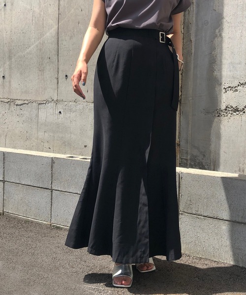 &g'aime（アンジェム）の「【&g’aime】サイドベルトマーメイドスカート（スカート・レディース・ブラック/ベージュ/ライトグリーン・FREE）」の8枚目の写真