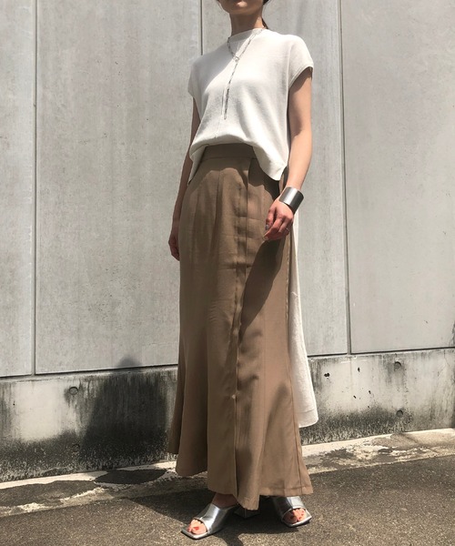 &g'aime（アンジェム）の「【&g’aime】サイドベルトマーメイドスカート（スカート・レディース・ブラック/ベージュ/ライトグリーン・FREE）」の14枚目の写真