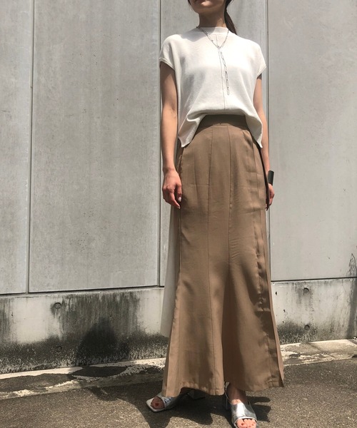 &g'aime（アンジェム）の「【&g’aime】サイドベルトマーメイドスカート（スカート・レディース・ブラック/ベージュ/ライトグリーン・FREE）」の13枚目の写真