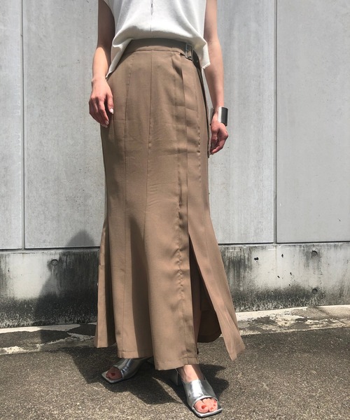 &g'aime（アンジェム）の「【&g’aime】サイドベルトマーメイドスカート（スカート・レディース・ブラック/ベージュ/ライトグリーン・FREE）」の17枚目の写真