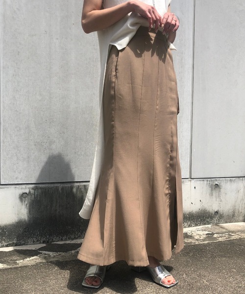 &g'aime（アンジェム）の「【&g’aime】サイドベルトマーメイドスカート（スカート・レディース・ブラック/ベージュ/ライトグリーン・FREE）」の18枚目の写真