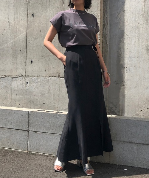 &g'aime（アンジェム）の「【&g’aime】サイドベルトマーメイドスカート（スカート・レディース・ブラック/ベージュ/ライトグリーン・FREE）」の6枚目の写真