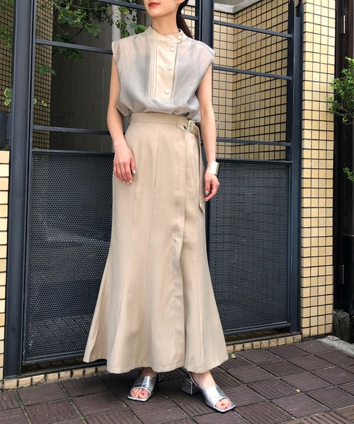 &g'aime（アンジェム）の「【&g’aime】サイドベルトマーメイドスカート（スカート・レディース・ブラック/ベージュ/ライトグリーン・FREE）」の21枚目の写真