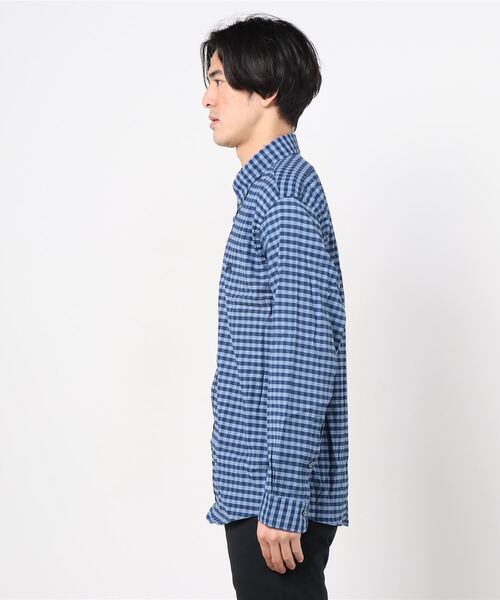 BROOKS BROTHERS(ブルックスブラザーズ)の「GF ストレッチコットンツイル インディゴダイ ギンガムチェック カジュアルシャツ Regent Fit(シャツ/ブラウス・メンズ・ブルー・MEDIUM/LARGE/X-SMALL/SMALL)」の5枚目の写真
