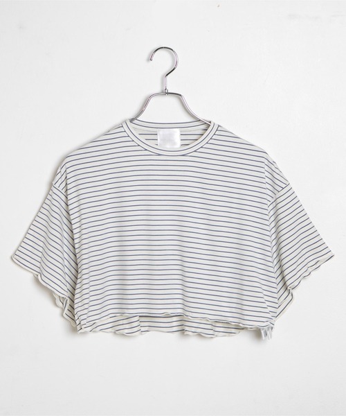 dispark（ディスパーク）の「DISPARK/とろみボーダーショートT（Tシャツ/カットソー・レディース・オレンジ系その他6/ブルー系その他5・FREE）」の9枚目の写真