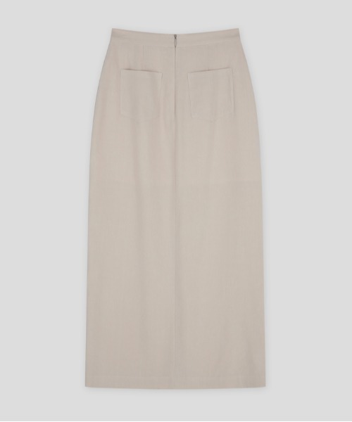 Moia（モイア）の「【Moia】SLIT SKIRT / モイア リネン スリット ロング スカート（スカート・レディース・クリーム/ブラウン・SMALL/MEDIUM）」の19枚目の写真