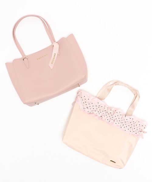 MISCH MASCH(ミッシュマッシュ)の「【MISCH MASCH/ミッシュマッシュ】 リコッタ インバッグ付き A4トートバッグ(トートバッグ・レディース・ブラック/ベージュ/ピンク・FREE)」の3枚目の写真