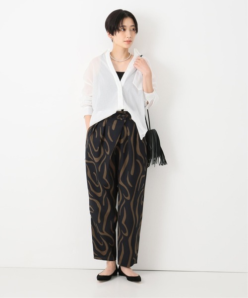 Simplicite（サンプリシテ）の「ジオメトリック タックパンツ◆（その他パンツ・レディース・ブラック/ベージュ・FREE）」の18枚目の写真