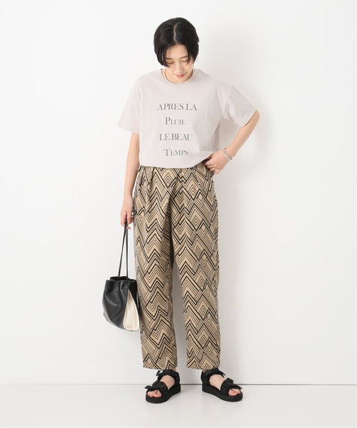 Simplicite（サンプリシテ）の「ジオメトリック タックパンツ◆（その他パンツ・レディース・ブラック/ベージュ・FREE）」の5枚目の写真