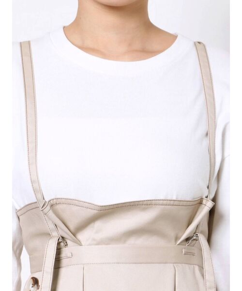 MERCURYDUO（マーキュリーデュオ）の「シャンブレーハイウエストタックスカート（スカート・レディース・ベージュ/カーキ・SMALL/MEDIUM）」の10枚目の写真