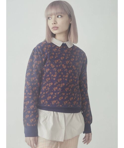 merry jenny(メリージェニー)の「flower gardenジャガードニット(ニット/セーター・レディース・オフホワイト/ネイビー/ブラウン・FREE)」の19枚目の写真