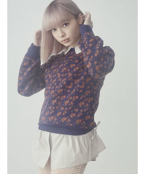 merry jenny(メリージェニー)の「flower gardenジャガードニット(ニット/セーター・レディース・オフホワイト/ネイビー/ブラウン・FREE)」の20枚目の写真