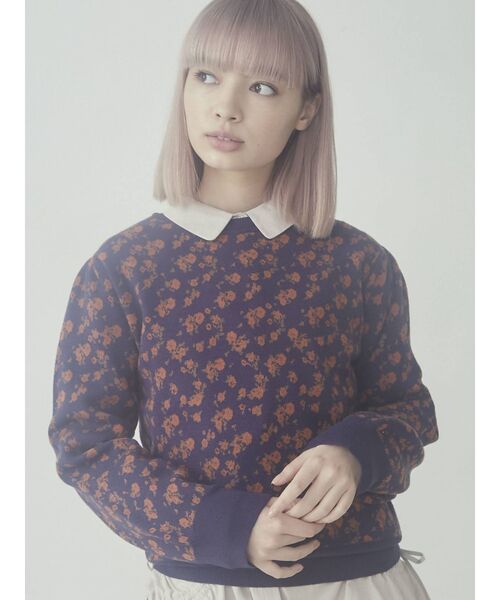 merry jenny(メリージェニー)の「flower gardenジャガードニット(ニット/セーター・レディース・オフホワイト/ネイビー/ブラウン・FREE)」の22枚目の写真