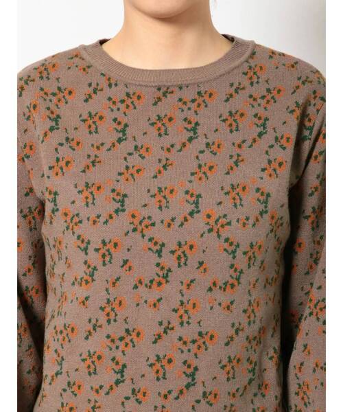 merry jenny(メリージェニー)の「flower gardenジャガードニット(ニット/セーター・レディース・オフホワイト/ネイビー/ブラウン・FREE)」の11枚目の写真