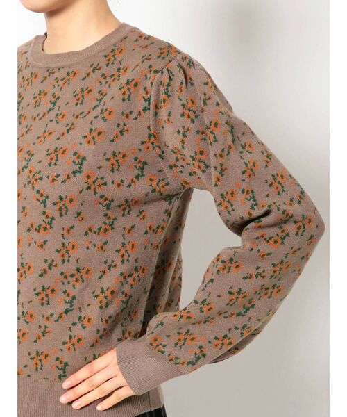 merry jenny(メリージェニー)の「flower gardenジャガードニット(ニット/セーター・レディース・オフホワイト/ネイビー/ブラウン・FREE)」の12枚目の写真