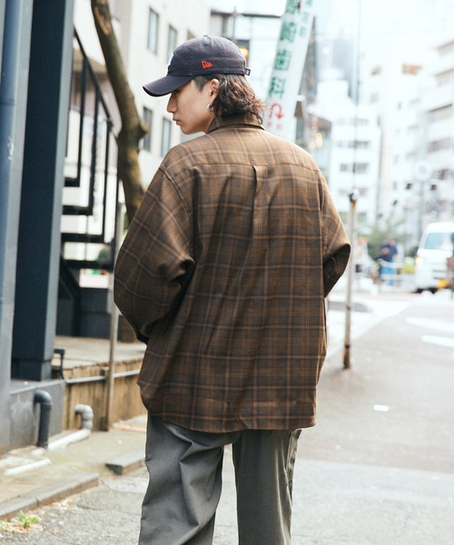 SPOC STORE（スポックストア）の「【SPOC STORE】オーバーサイズチェックシャツ（シャツ/ブラウス・メンズ・ブラウン/グリーン・M/L）」の5枚目の写真