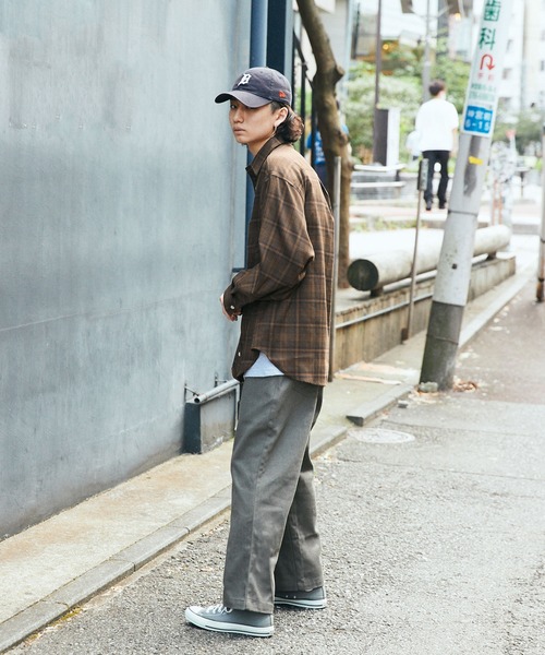 SPOC STORE（スポックストア）の「【SPOC STORE】オーバーサイズチェックシャツ（シャツ/ブラウス・メンズ・ブラウン/グリーン・M/L）」の6枚目の写真