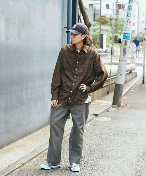 SPOC STORE（スポックストア）の「【SPOC STORE】オーバーサイズチェックシャツ（シャツ/ブラウス・メンズ・ブラウン/グリーン・M/L）」の7枚目の写真