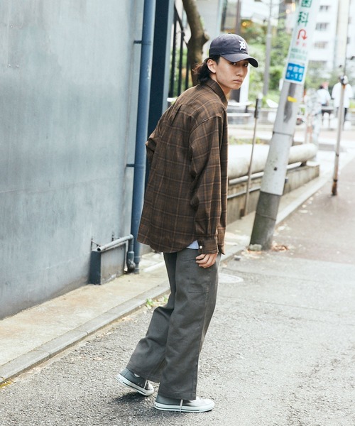 SPOC STORE（スポックストア）の「【SPOC STORE】オーバーサイズチェックシャツ（シャツ/ブラウス・メンズ・ブラウン/グリーン・M/L）」の8枚目の写真