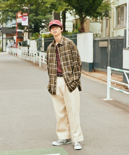 最終値下げオーバーサイズボックスシャツ　ブラウン SPOC STORE（スポックストア）の「【SPOC STORE】オーバーサイズ