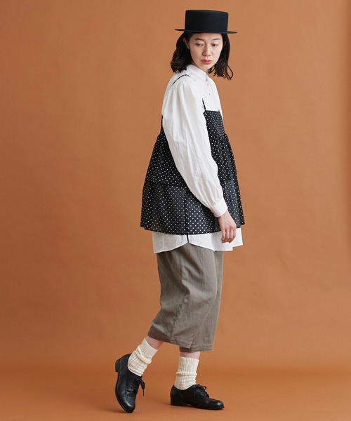 Malle（マル）の「malle コットン/ドットプリント フリルキャミ