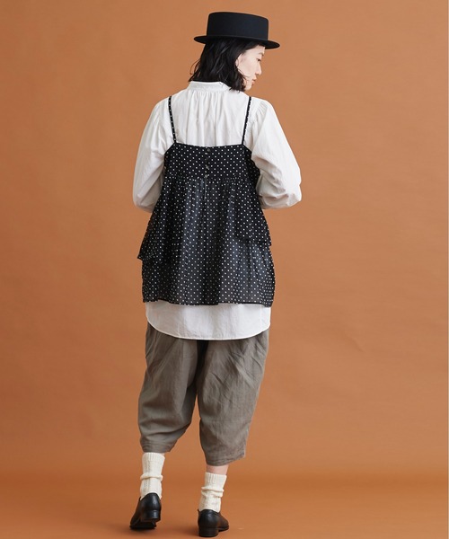 Malle（マル）の「malle コットン/ドットプリント フリルキャミ