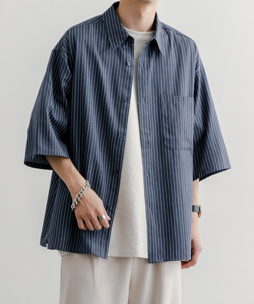 epnok（エプノック）の「サイドスリットストライプシャツ（シャツ