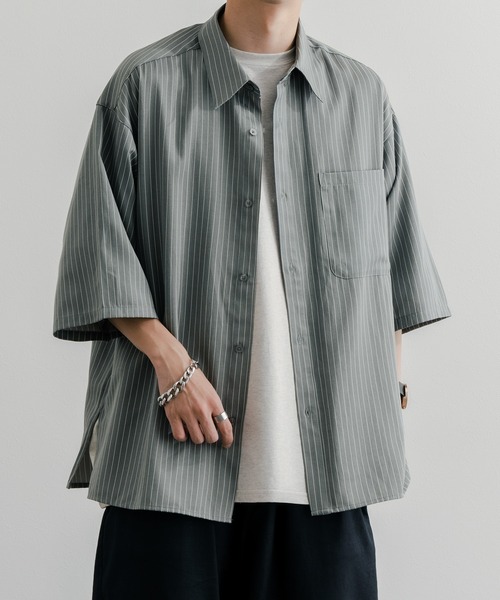 epnok（エプノック）の「サイドスリットストライプシャツ（シャツ