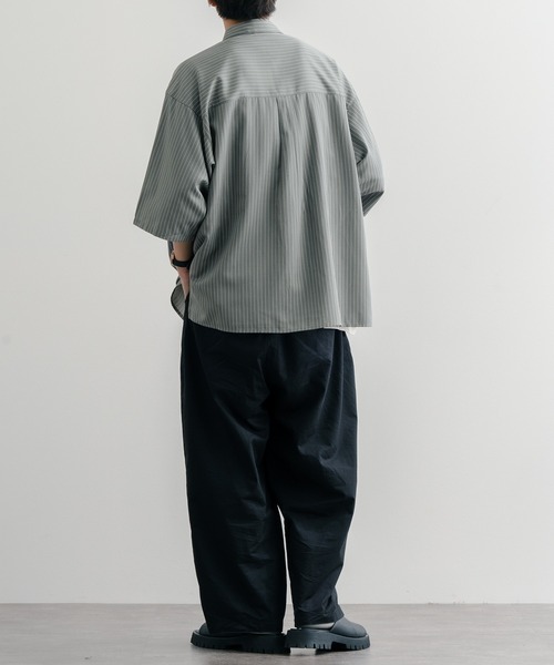 epnok（エプノック）の「サイドスリットストライプシャツ（シャツ/ブラウス・メンズ・ブラック/グレー/ネイビー・SMALL/MEDIUM/LARGE）」の13枚目の写真