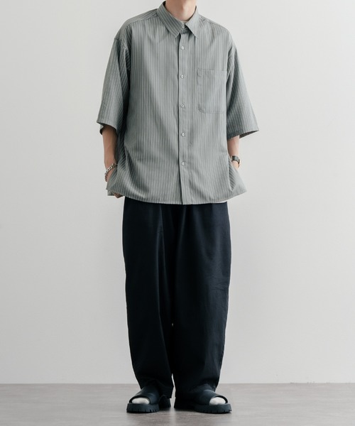 epnok（エプノック）の「サイドスリットストライプシャツ（シャツ/ブラウス・メンズ・ブラック/グレー/ネイビー・SMALL/MEDIUM/LARGE）」の16枚目の写真