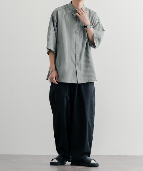 epnok（エプノック）の「サイドスリットストライプシャツ（シャツ/ブラウス・メンズ・ブラック/グレー/ネイビー・SMALL/MEDIUM/LARGE）」の17枚目の写真