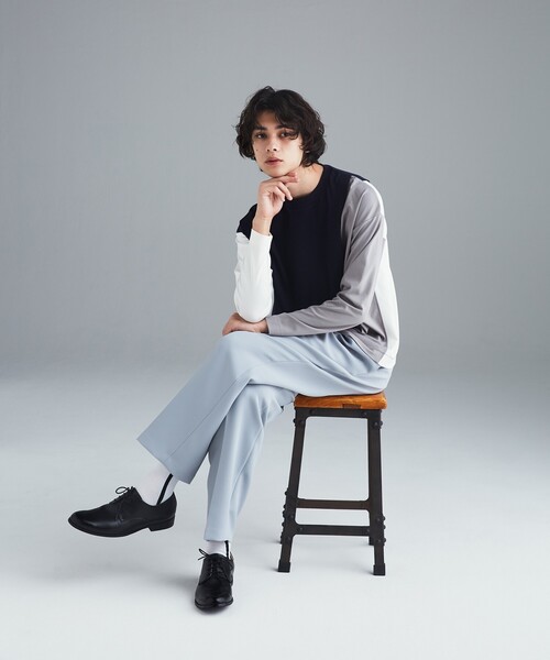 tk.TAKEO KIKUCHI（ティーケータケオキクチ）の「◆トリプルクロスインタックパンツ（その他パンツ・メンズ・ブラウン系/サックスブルー/ブラック・01/02/03）」の16枚目の写真