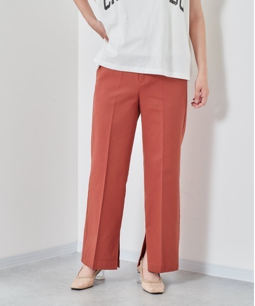 cepo（セポ）の「センタープレスフレアーパンツ（その他パンツ・レディース・レッド/オフホワイト/イエロー・S/M）」の3枚目の写真