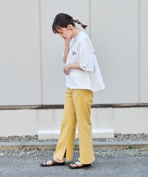 cepo（セポ）の「センタープレスフレアーパンツ（その他パンツ・レディース・レッド/オフホワイト/イエロー・S/M）」の13枚目の写真