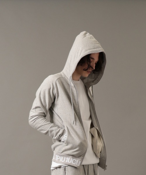 1piu1uguale3 RELAX(ウノピュウノウグァーレトレリラックス)の「【別注】1PIU1UGUALE3 RELAX/ウノピゥ ウノ ウグァーレ トレ リラックス/RIB LOGO ZIP HOODIE(パーカー・メンズ・グレー/ブラック・XX-LARGE/X-LARGE/LARGE/MEDIUM/SMALL)」の11枚目の写真