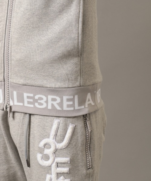 1piu1uguale3 RELAX(ウノピュウノウグァーレトレリラックス)の「【別注】1PIU1UGUALE3 RELAX/ウノピゥ ウノ ウグァーレ トレ リラックス/RIB LOGO ZIP HOODIE(パーカー・メンズ・グレー/ブラック・XX-LARGE/X-LARGE/LARGE/MEDIUM/SMALL)」の12枚目の写真