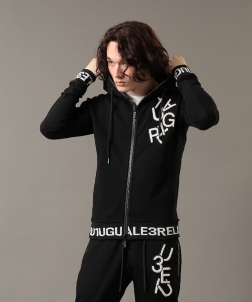 1piu1uguale3 RELAX(ウノピュウノウグァーレトレリラックス)の「【別注】1PIU1UGUALE3 RELAX/ウノピゥ ウノ ウグァーレ トレ リラックス/RIB LOGO ZIP HOODIE(パーカー・メンズ・グレー/ブラック・XX-LARGE/X-LARGE/LARGE/MEDIUM/SMALL)」の14枚目の写真