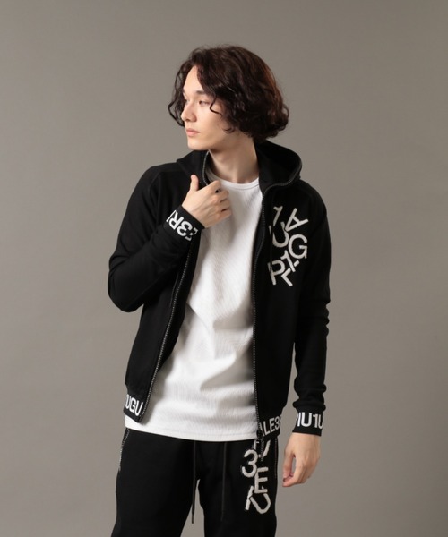 1piu1uguale3 RELAX(ウノピュウノウグァーレトレリラックス)の「【別注】1PIU1UGUALE3 RELAX/ウノピゥ ウノ ウグァーレ トレ リラックス/RIB LOGO ZIP HOODIE(パーカー・メンズ・グレー/ブラック・XX-LARGE/X-LARGE/LARGE/MEDIUM/SMALL)」の17枚目の写真