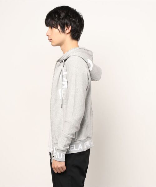 1piu1uguale3 RELAX(ウノピュウノウグァーレトレリラックス)の「【別注】1PIU1UGUALE3 RELAX/ウノピゥ ウノ ウグァーレ トレ リラックス/RIB LOGO ZIP HOODIE(パーカー・メンズ・グレー/ブラック・XX-LARGE/X-LARGE/LARGE/MEDIUM/SMALL)」の22枚目の写真