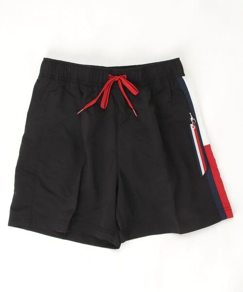 TOMMY HILFIGER(トミーヒルフィガー)の「【TOMMY HILFIGER/トミーヒルフィガー】サイドライン スイムショーツ(水着・メンズ・ブラック/ネイビー・S/M)」の1枚目の写真