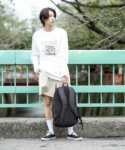 THRASHER（スラッシャー）の「HOMETOWN BACKPACK 23L/スラッシャーバックパックリュックサック（バックパック/リュック・メンズ・パープル/ブラック×ホワイト/ブラック×パープル/ブラック系その他・FREE）」の12枚目の写真