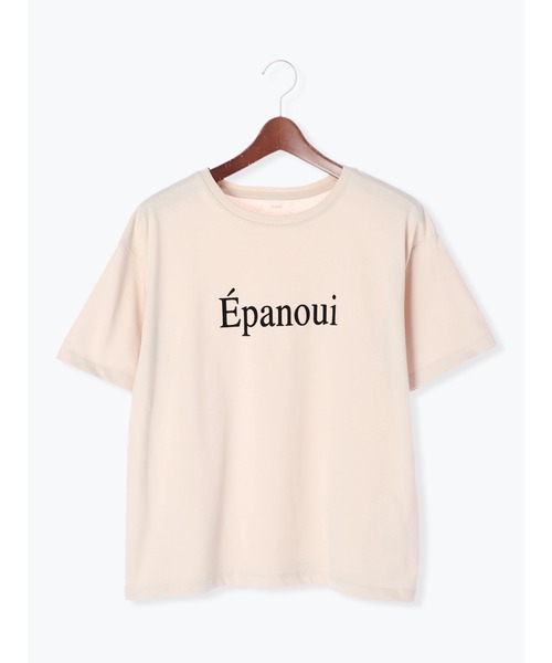 Te chichi（テチチ）の「フロッキーロゴTシャツ（Tシャツ/カットソー・レディース・ベージュ/モカ/チャコール・ﾌﾘ-）」の15枚目の写真